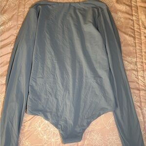 SKIMS Long Sleeve Bodysuit in Dusty Blue
